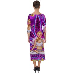 Quarter Sleeve Midi Bodycon Dress 
