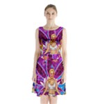 Psychedelic Meditation  CBDOilPrincess  71bfb2da-e92a-4d84-8ee3-468fa9cd04c2 Sleeveless Waist Tie Chiffon Dress
