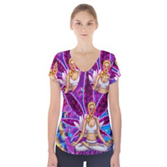 Short Sleeve Front Detail Top 