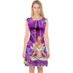 Psychedelic Meditation  CBDOilPrincess  71bfb2da-e92a-4d84-8ee3-468fa9cd04c2 Capsleeve Midi Dress