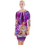 Psychedelic Meditation  CBDOilPrincess  71bfb2da-e92a-4d84-8ee3-468fa9cd04c2 Quarter Sleeve Hood Bodycon Dress