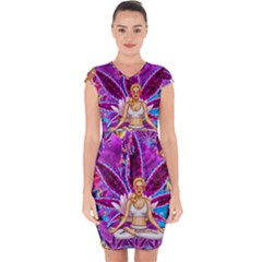 Capsleeve Drawstring Dress  
