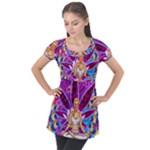 Psychedelic Meditation  CBDOilPrincess  71bfb2da-e92a-4d84-8ee3-468fa9cd04c2 Puff Sleeve Tunic Top