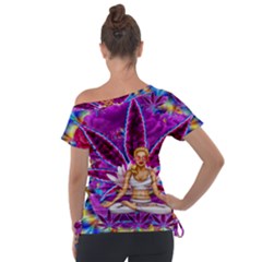 Off Shoulder Tie-Up T-Shirt 