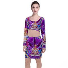 Long Sleeve Crop Top & Bodycon Skirt Set 