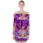 Psychedelic Meditation  CBDOilPrincess  71bfb2da-e92a-4d84-8ee3-468fa9cd04c2 Long Sleeve Off Shoulder Dress