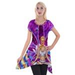 Psychedelic Meditation  CBDOilPrincess  71bfb2da-e92a-4d84-8ee3-468fa9cd04c2 Short Sleeve Side Drop Tunic