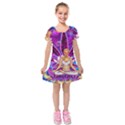 Kids  Short Sleeve Velvet Dress 