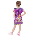 Kids  Short Sleeve Velvet Dress 