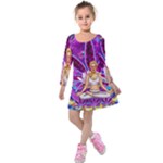 Psychedelic Meditation  CBDOilPrincess  71bfb2da-e92a-4d84-8ee3-468fa9cd04c2 Kids  Long Sleeve Velvet Dress