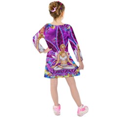 Kids  Long Sleeve Velvet Dress 