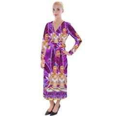 Velvet Maxi Wrap Dress 