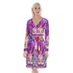 Psychedelic Meditation  CBDOilPrincess  71bfb2da-e92a-4d84-8ee3-468fa9cd04c2 Long Sleeve Velvet Front Wrap Dress