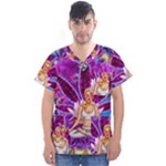 Psychedelic Meditation  CBDOilPrincess  71bfb2da-e92a-4d84-8ee3-468fa9cd04c2 Men s V-Neck Scrub Top