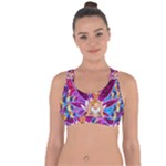 Psychedelic Meditation  CBDOilPrincess  71bfb2da-e92a-4d84-8ee3-468fa9cd04c2 Cross String Back Sports Bra