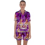 Psychedelic Meditation  CBDOilPrincess  71bfb2da-e92a-4d84-8ee3-468fa9cd04c2 Satin Short Sleeve Pajamas Set
