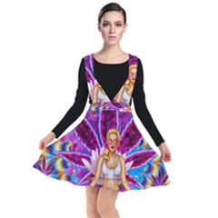 Plunge Pinafore Dress 