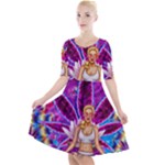 Psychedelic Meditation  CBDOilPrincess  71bfb2da-e92a-4d84-8ee3-468fa9cd04c2 Quarter Sleeve A-Line Dress