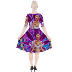 Quarter Sleeve A-Line Dress 