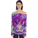 Psychedelic Meditation  CBDOilPrincess  71bfb2da-e92a-4d84-8ee3-468fa9cd04c2 Off Shoulder Long Sleeve Top