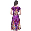Cap Sleeve Wrap Front Dress 