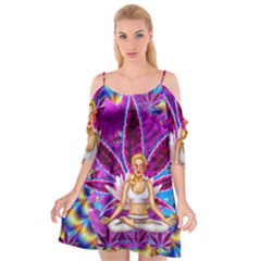 Cutout Spaghetti Strap Chiffon Dress 