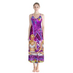 Button Up Chiffon Maxi Dress 
