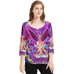 Psychedelic Meditation  CBDOilPrincess  71bfb2da-e92a-4d84-8ee3-468fa9cd04c2 Chiffon Quarter Sleeve Blouse