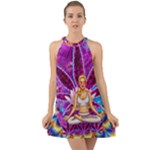 Psychedelic Meditation  CBDOilPrincess  71bfb2da-e92a-4d84-8ee3-468fa9cd04c2 Halter Tie Back Chiffon Dress