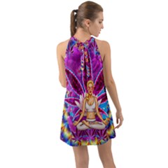 Halter Tie Back Chiffon Dress 