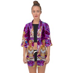 Open Front Chiffon Kimono 