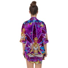 Open Front Chiffon Kimono 