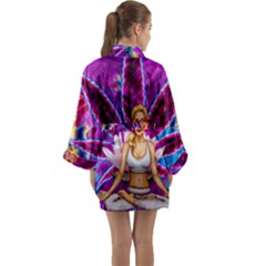 Long Sleeve Satin Kimono 