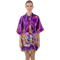 Half Sleeve Satin Kimono  