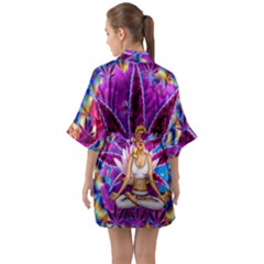 Half Sleeve Satin Kimono  