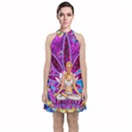 Psychedelic Meditation  CBDOilPrincess  71bfb2da-e92a-4d84-8ee3-468fa9cd04c2 Velvet Halter Neckline Dress 