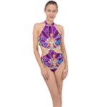 Psychedelic Meditation  CBDOilPrincess  71bfb2da-e92a-4d84-8ee3-468fa9cd04c2 Halter Side Cut Swimsuit