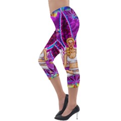 Lightweight Velour Capri Leggings  