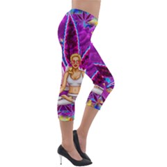 Lightweight Velour Capri Leggings  