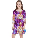Psychedelic Meditation  CBDOilPrincess  71bfb2da-e92a-4d84-8ee3-468fa9cd04c2 Kids  Quarter Sleeve Skater Dress