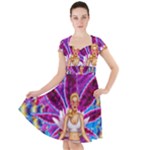 Psychedelic Meditation  CBDOilPrincess  71bfb2da-e92a-4d84-8ee3-468fa9cd04c2 Cap Sleeve Midi Dress
