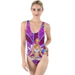 Psychedelic Meditation  CBDOilPrincess  71bfb2da-e92a-4d84-8ee3-468fa9cd04c2 High Leg Strappy Swimsuit