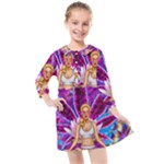 Psychedelic Meditation  CBDOilPrincess  71bfb2da-e92a-4d84-8ee3-468fa9cd04c2 Kids  Quarter Sleeve Shirt Dress