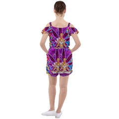 Ruffle Cut Out Chiffon Playsuit 