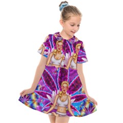 Kids  Short Sleeve Shirt Dress 