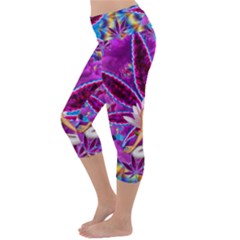 Lightweight Velour Capri Yoga Leggings 