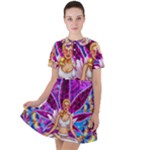 Psychedelic Meditation  CBDOilPrincess  71bfb2da-e92a-4d84-8ee3-468fa9cd04c2 Short Sleeve Shoulder Cut Out Dress 