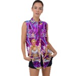 Psychedelic Meditation  CBDOilPrincess  71bfb2da-e92a-4d84-8ee3-468fa9cd04c2 Sleeveless Chiffon Button Shirt