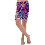 Psychedelic Meditation  CBDOilPrincess  71bfb2da-e92a-4d84-8ee3-468fa9cd04c2 Kids  Lightweight Velour Cropped Yoga Leggings