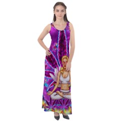 Sleeveless Velour Maxi Dress 